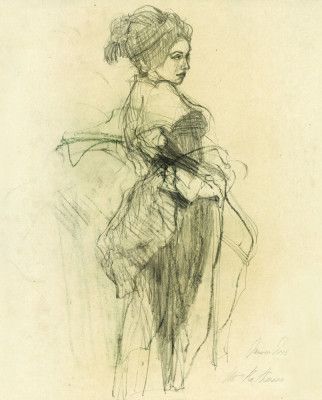 Sketch Captures A Woman In Profile