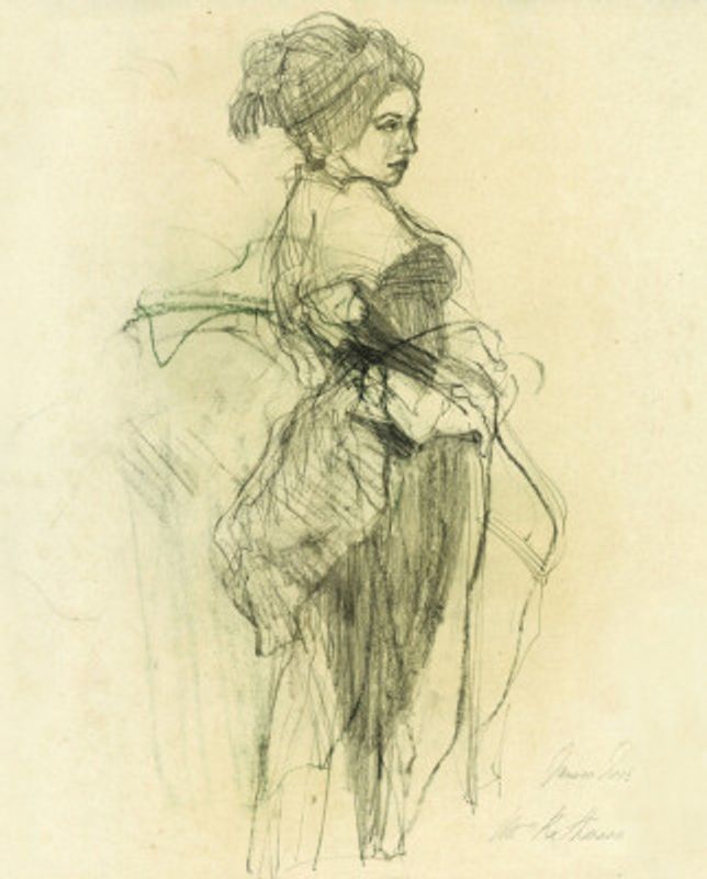 Sketch Captures A Woman In Profile