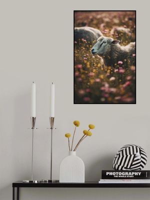 Sheep Among Wildflowers