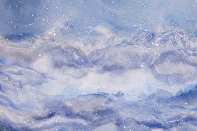 Mountains Under A Starry Sky