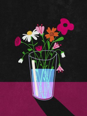 Flowers glow in the dark