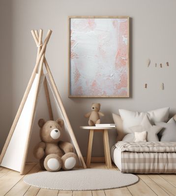 Minimalist Design With Peach And White Tones