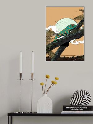 Colorful Lizard on a Branch