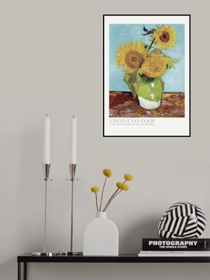 Vase With Three Sunflowers