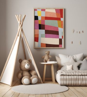 Warm Colors Bauhaus Geometry4