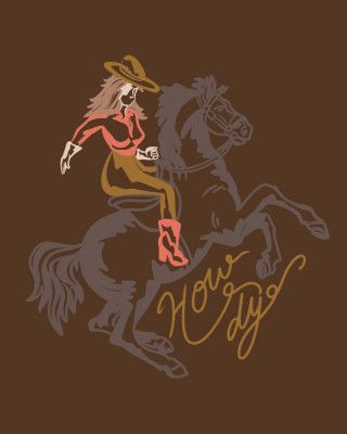 Cowgirl Riding A Rearing Horse