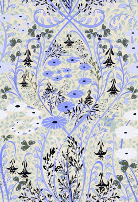 Meadow Scent Periwinkle Pattern