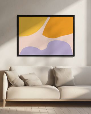 Soft Pastel Shapes in Yellow Orange and Purple