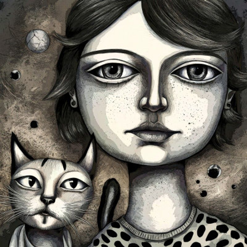 Girl and the Cat