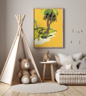 Vintage Tropical Landscape