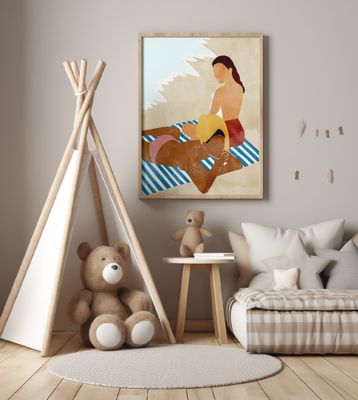 Minimalist Beach Scene