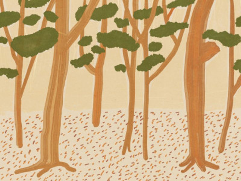 Brown forest a landscape painting