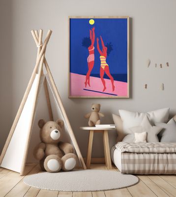 Playing On the Beach