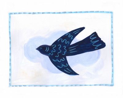 Blue Patterned Bird