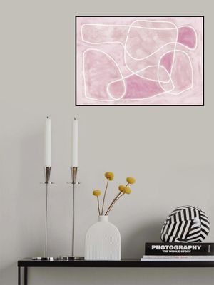 Pastel pink line drawing