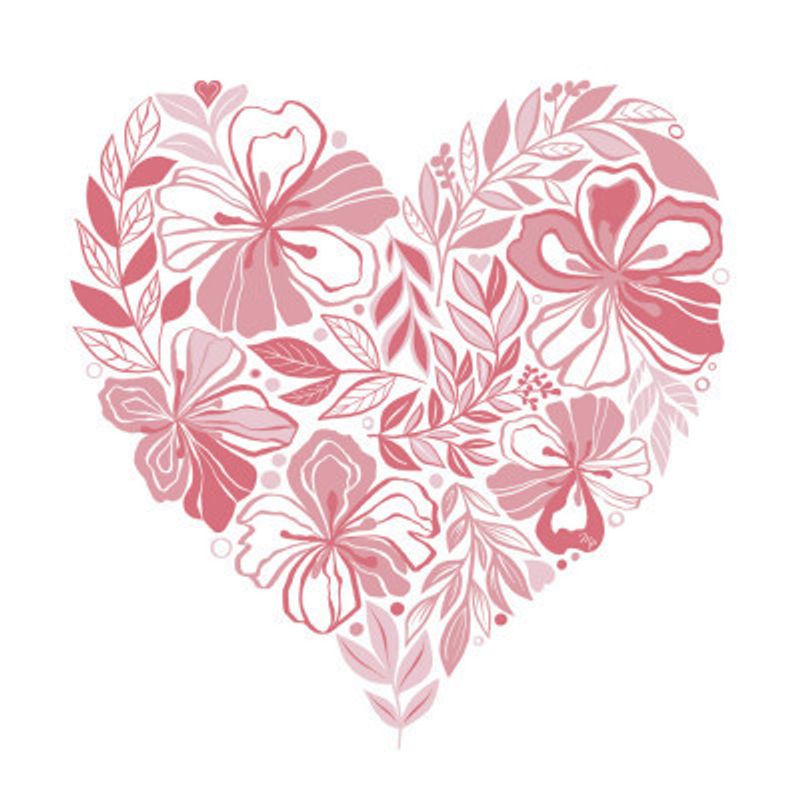 Floral Heart Shape