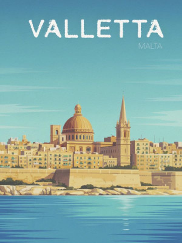 Valletta Travel Poster