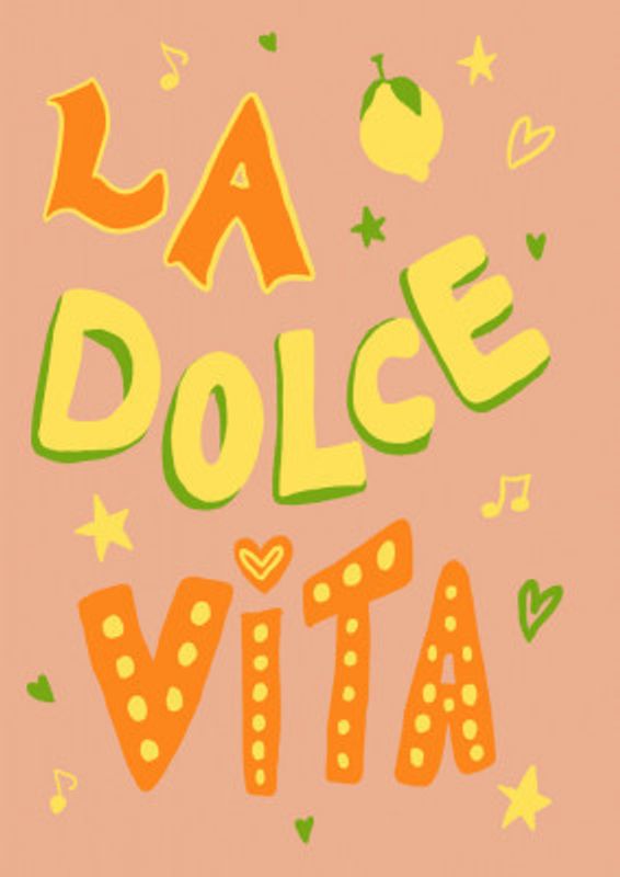 Poster La Dolce Vita Rosa Up