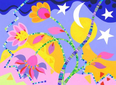 The vivid of bright pinks