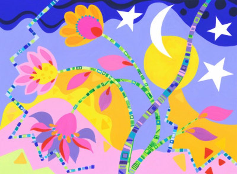 The vivid of bright pinks