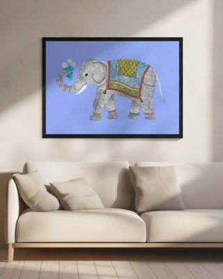 Elephant Collage Crafted From Newspaper