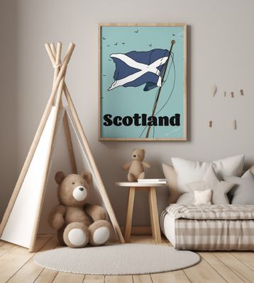 Scotland Flag Travel Poster