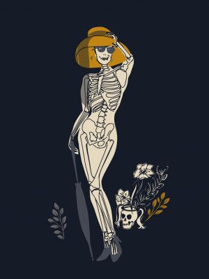 Gothic fashionista black Illustration No2