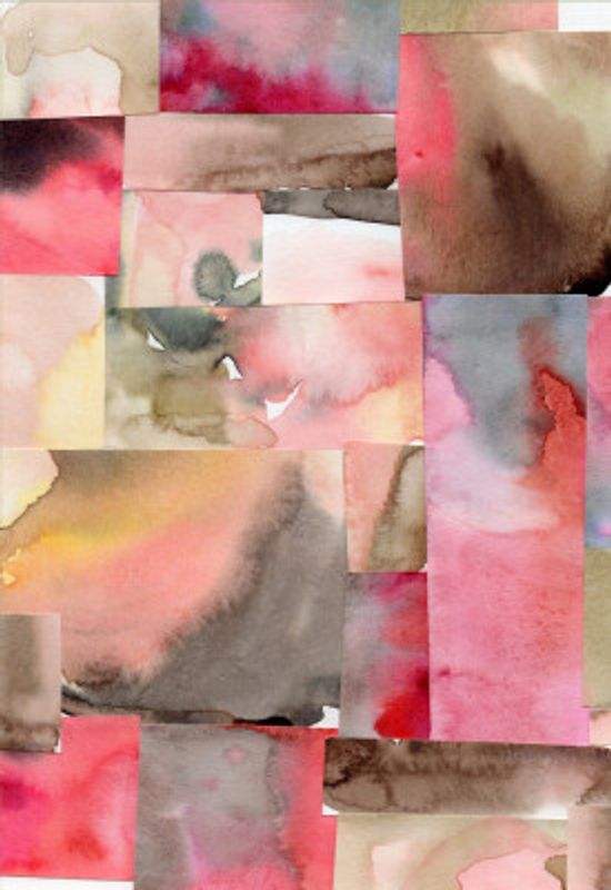 Watercolor abstract composition 6