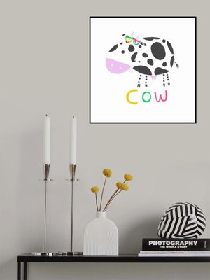 Happy Cow Wearing Colorful Glasses by Illustrator Carla Daly