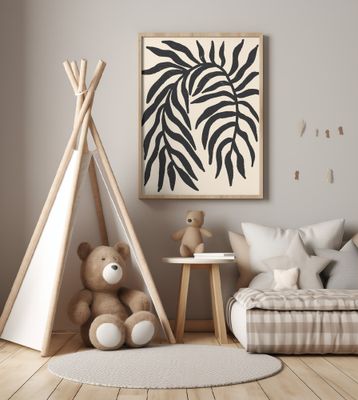 Black Silhouette Textured Branch