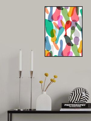 Overlapped Organic Pieces Colorful