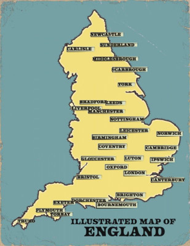 Illustrated Map of England