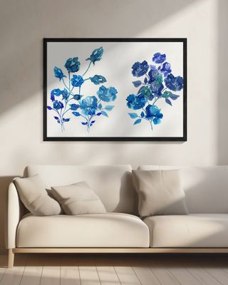 Indigo Roses Watercolour