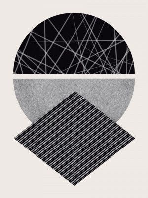 Black And Gray Circle Intersected