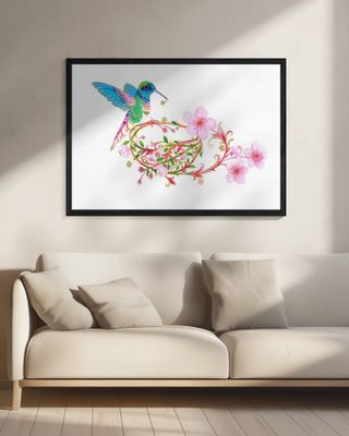 Hummingbird and Blossom Nest