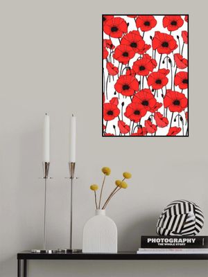 Vibrant Pattern Of Red Poppies