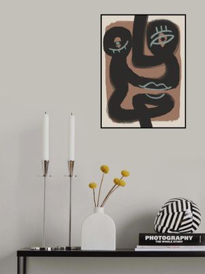 Abstract Black Portrait Pair