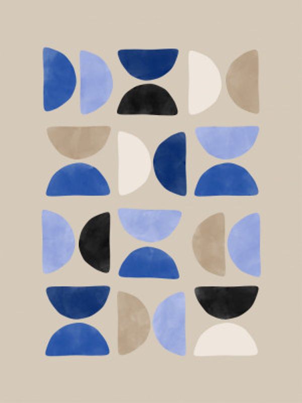 Geometric Shapes In A Minimalist Pattern