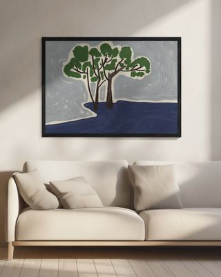 Stylized Trees With Green Foliage