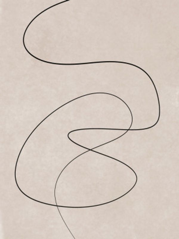 Minimal Line Art Abstract Drawing 02