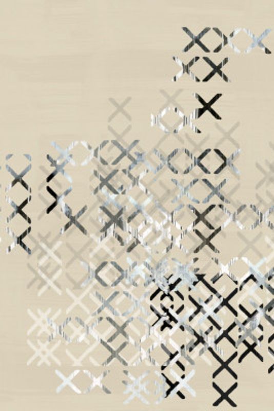 Minimal X Black and White Composition 3