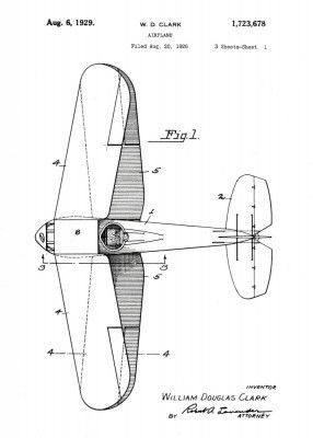 Airplane Patent 1929