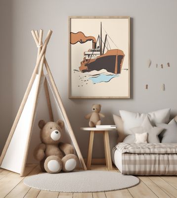 Comic Book Sailing Ship