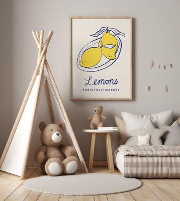 Food Art - Lemons Paris Fruit Market