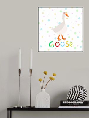 Happy Goose Wearing Colorful Glasses by Artist Carla Daly