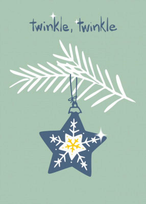 Cheerful twinkle Christmas star mint