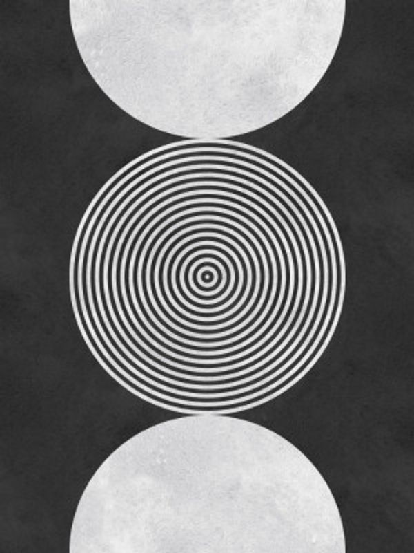 Circles on black background 7