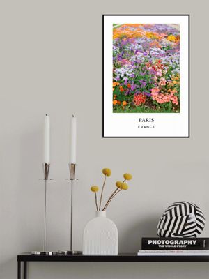 Paris Floral Travel poster