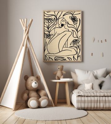 Girl In Sunflower Field