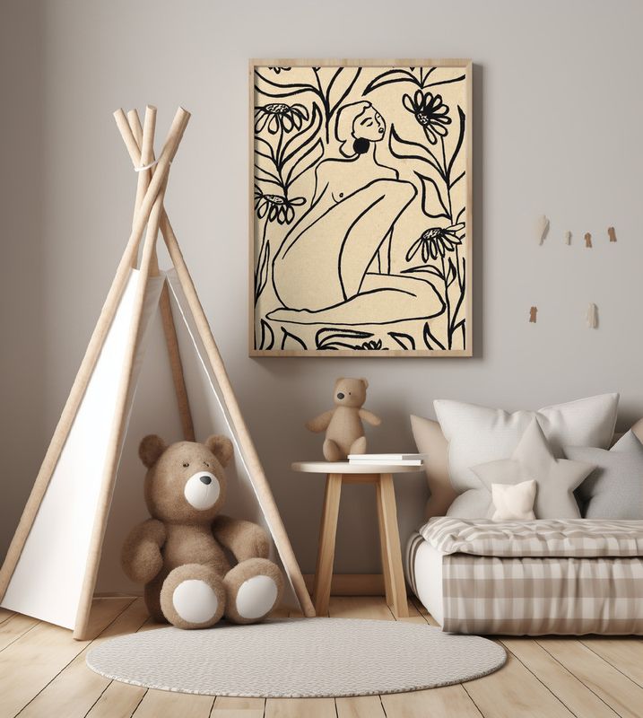 Girl In Sunflower Field